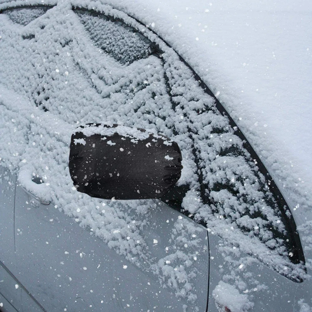 2PCS Side Mirror Cover For Snow Ice Frost Protection Compatible With Cars Trucks RVs Buses And Taxis All Weather Use