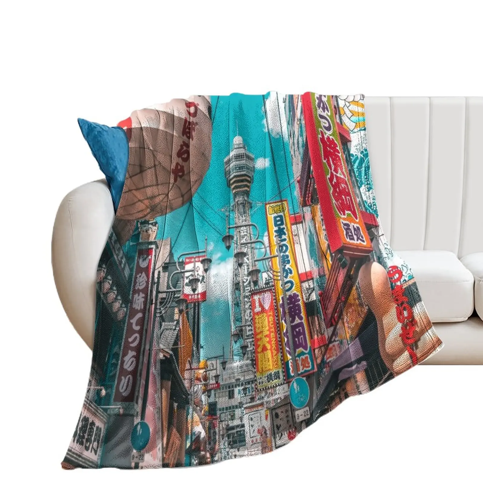 Anime Osaka Blues Throw Blanket For Decorative Sofa christmas gifts Blankets