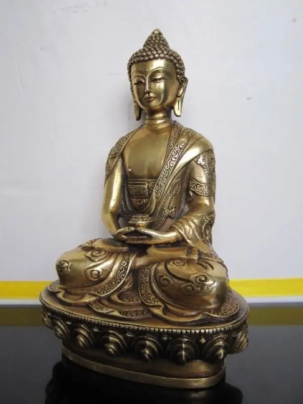 Aparimita Tibet Buddhis Amitabha bronze buddha dragon brass statue mantra