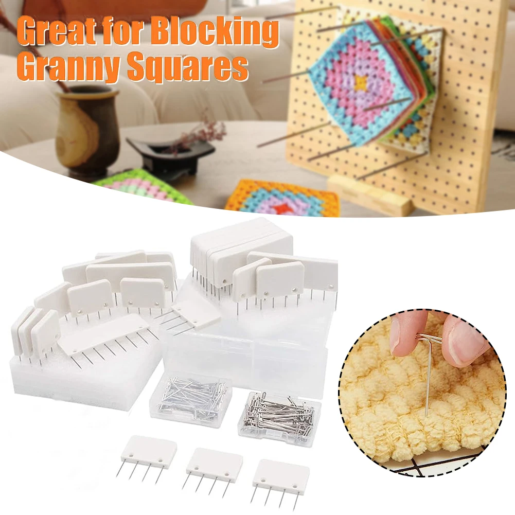 125pcs Manual DIY Knit Blocking Comb Crochet Blocking Tool Wool Knitting Fixing Comb Shaper DIY Knitting Weaving Auxiliary Tools