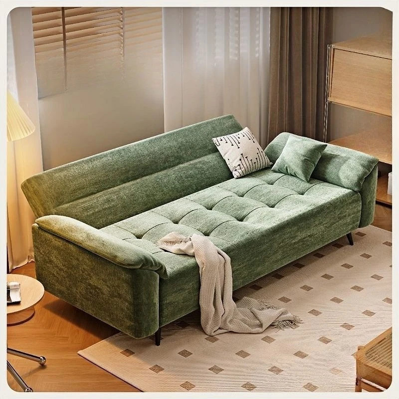 Sofá nuevo 2026 para apartamento pequeño, sala de estar, estilo crema, tela, sofá cama plegable - AliExpress 1503