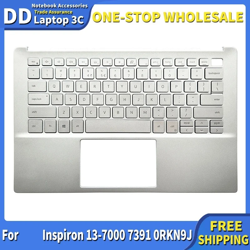 nouveau-clavier-americain-d'origine-pour-inspiron-7000-7391-0rkn9j-13-pouces-ordinateur-portable-repose-paume-couvercle-superieur-avec-remplacement-retro-eclaire