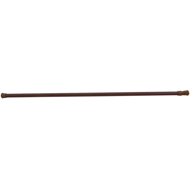 Promotion! 2X Extendable Telescopic Spring Loaded Net Voile Tension Curtain Rail Pole Rods,55-90Cm/70-120Cm,Wood Color