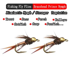 5/10Pcs/Box Brass Fishing Lure Fast Sinking Wire Tungsten Bead Head Nymph Flies For Trout Fly Fishing Lures