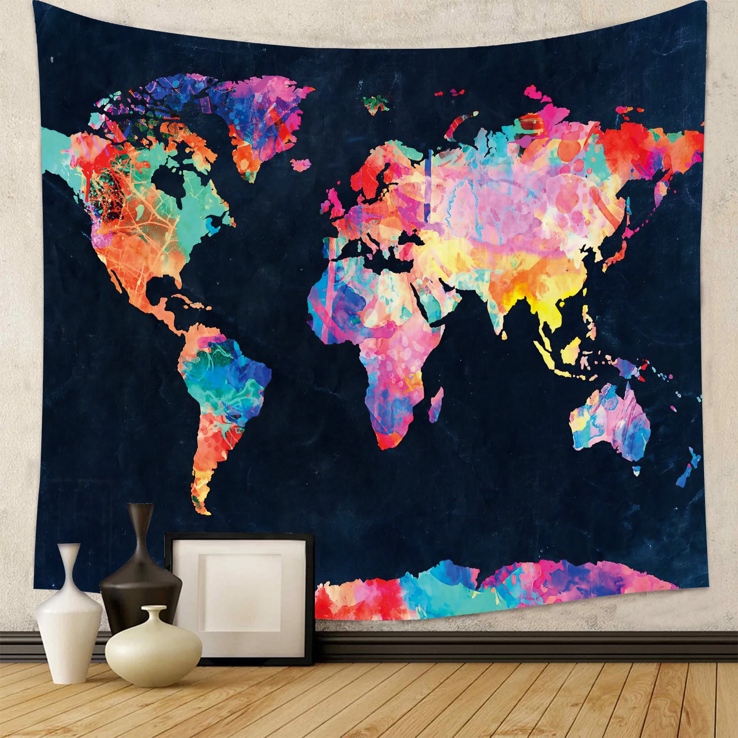VIKAMA Jellyfish & World Map Tapestry Wall Hanging, 6 Assorted Designs, Wall Art Decor for Bedroom Living Room
