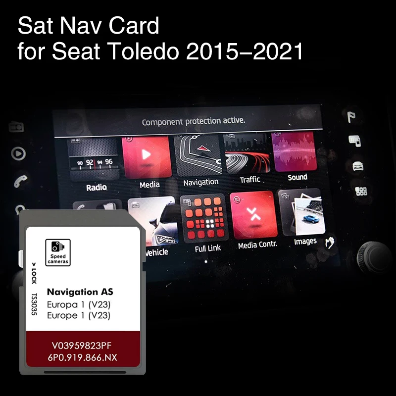 

for Seat Toledo Navi System 2015-2021 Navigation SD Map 2026 Update Version AS V23 Sat Nav