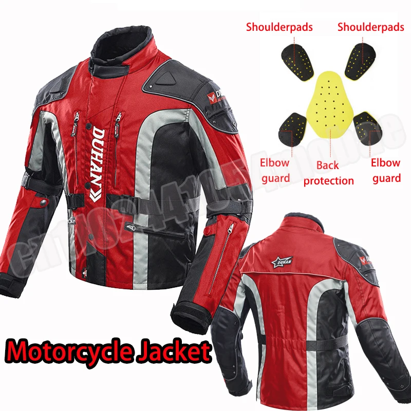 

DUHAN Ветрозащитная мотоциклетная куртка Мотогоночный костюм Защитное снаряжение с защитным снаряжением Размер M-XXL Four Seasons