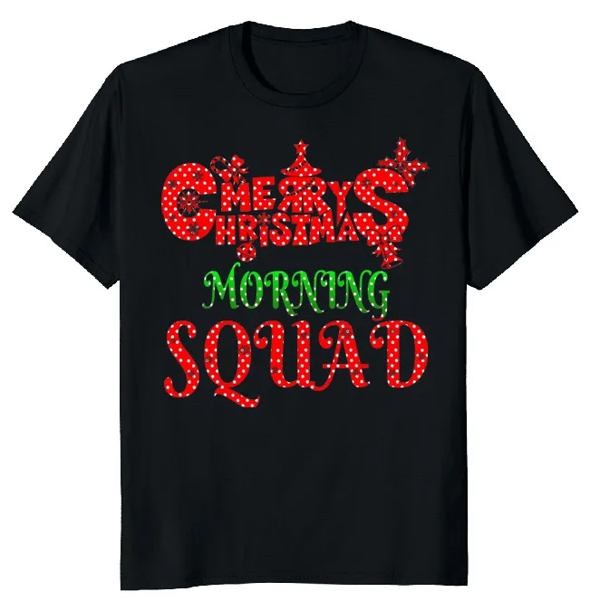 NEW LIMITED Christmas Morning Squad Classic Novelty Tee  Fast ShippingAnime Pattern Summer Clothing