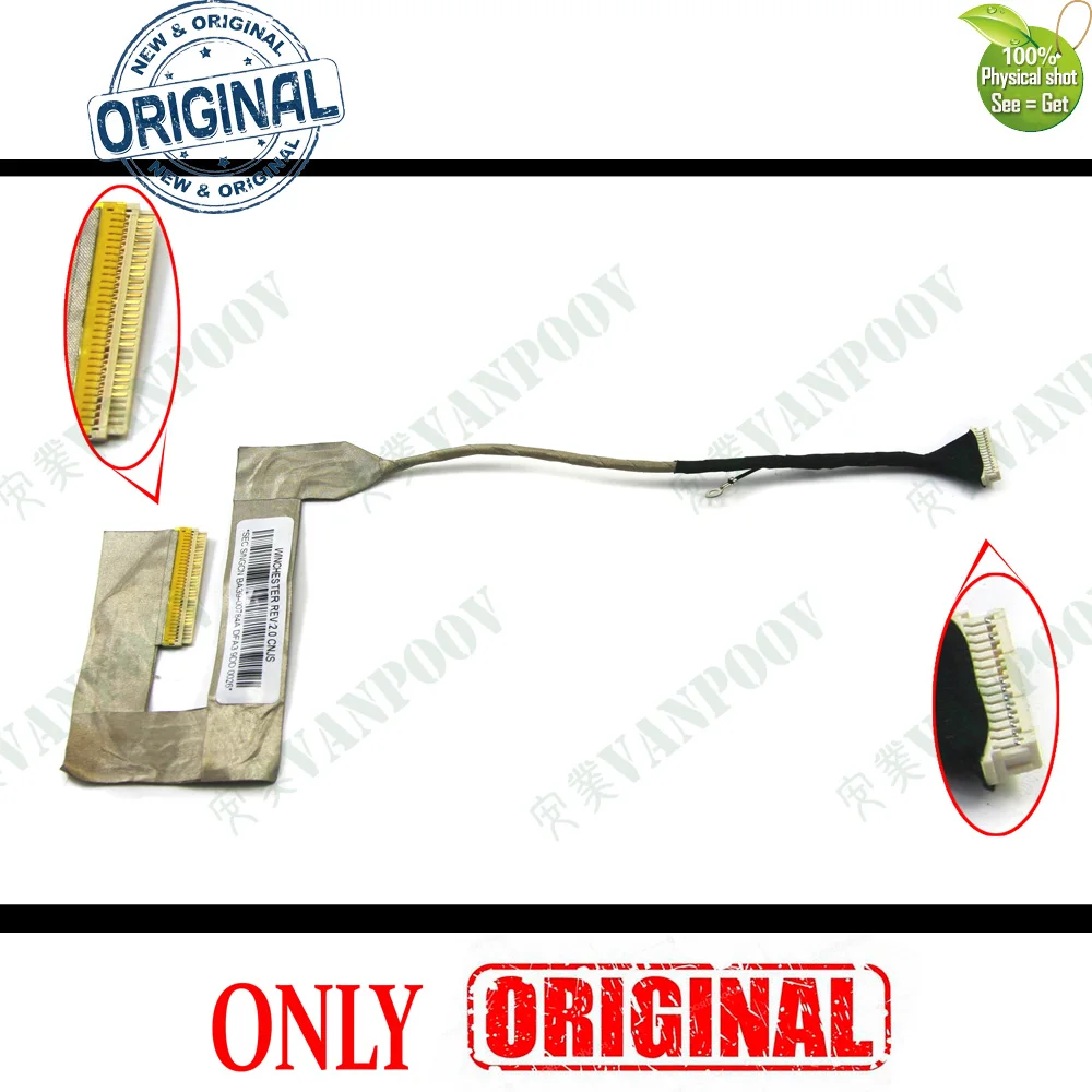 Novo cabo lcd vedio flex genuíno para samsung netbook nc10 nc100 nd10 series-BA39-00766A BA39-00784A dfa3
