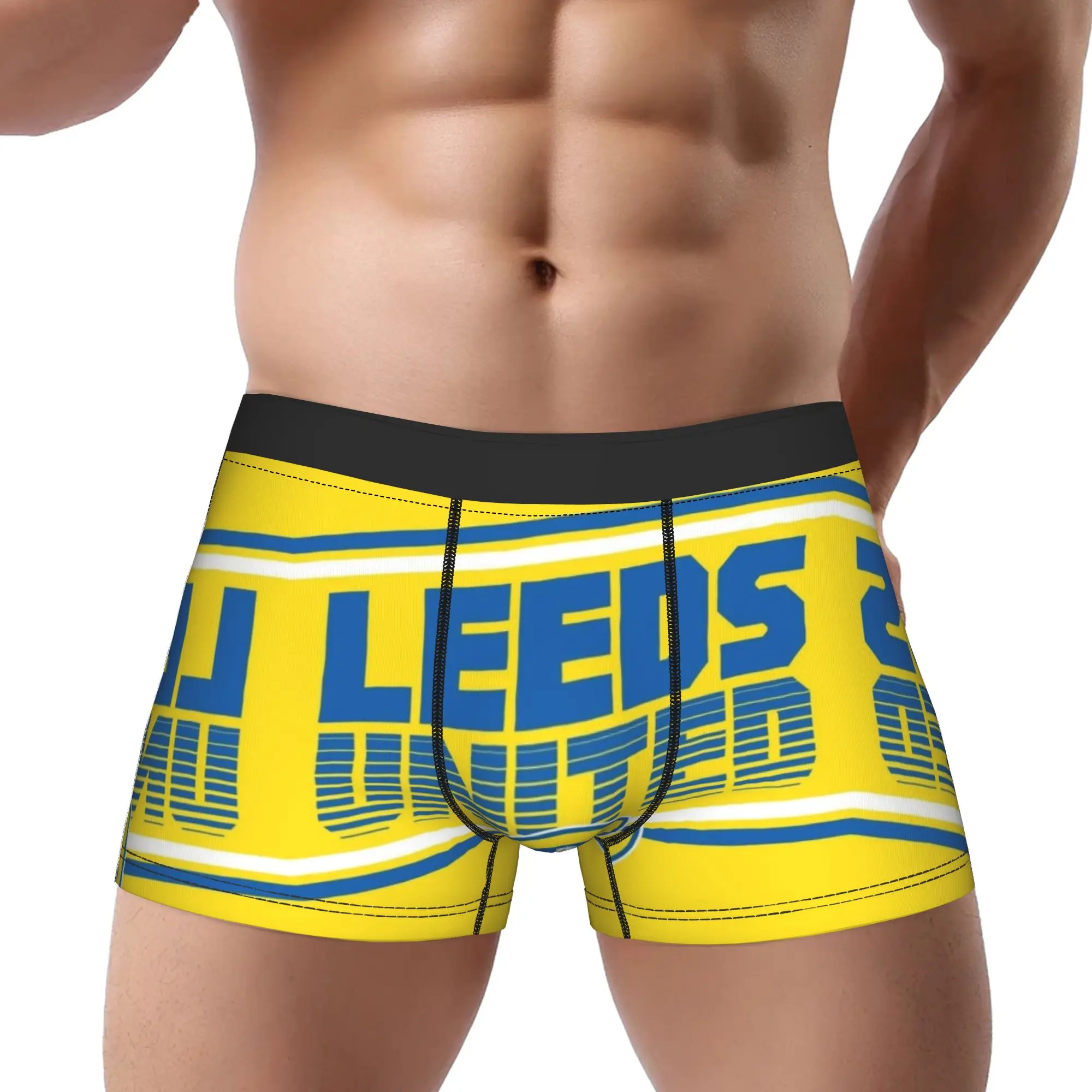 

Leeds United 2 Underpants Homme Panties Male Underwear Print Shorts Boxer Briefs