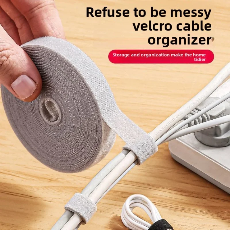 

Data Cable Organizer Computer Cable Bundle with Wire Fixing Cable Management Desktop Organizer Magic Tape Cable Tie