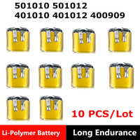 10PCS 501010 501012 401010 401012 400909 Battery For I7 i8 i9 i10 i12 MP3 MP4 GPS TWS Bluetooth Headset Driving Voice Recorder