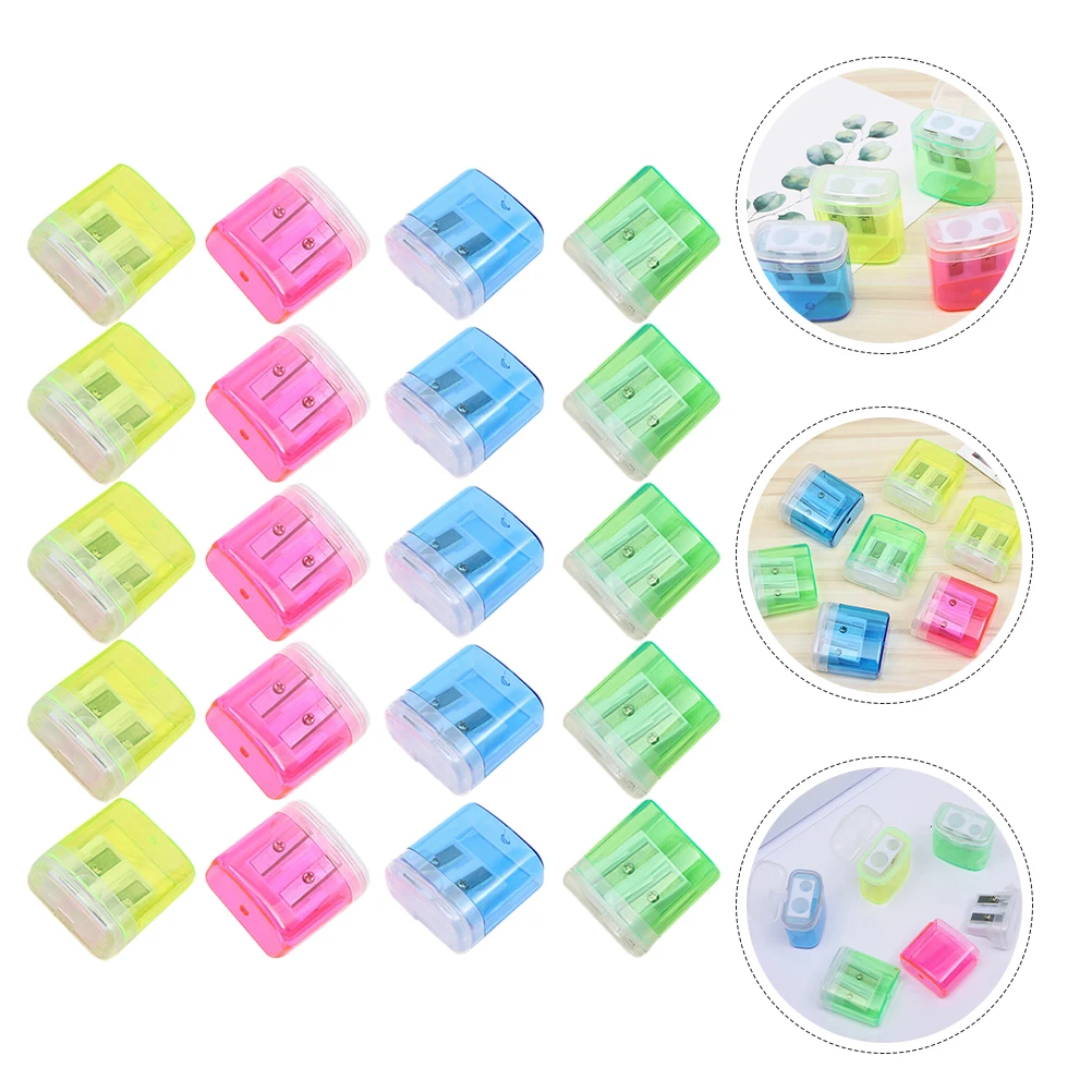 

48pcs Creative Pencil Sharpener Portable Lightweight Manual Sharpener For Office Adorable Plastic Handheld