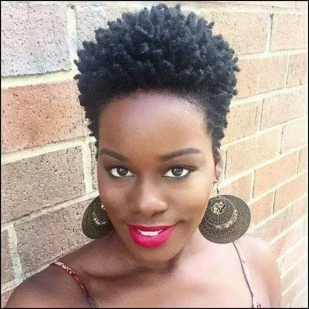 Trendy Short Afro kinky Curly Pixie Cut Wigs in black Synthetic Hair for African Women Great for Daily Use