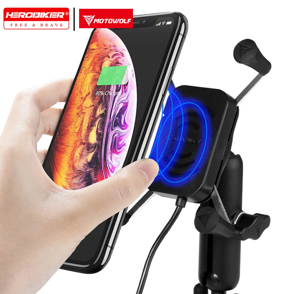 

Мотоциклетный кронштейн для мобильного телефона X-типа, поддержка телефона, быстрый кронштейн на вынос, беспроводная зарядка, навигационный кронштейн для мобильного телефона