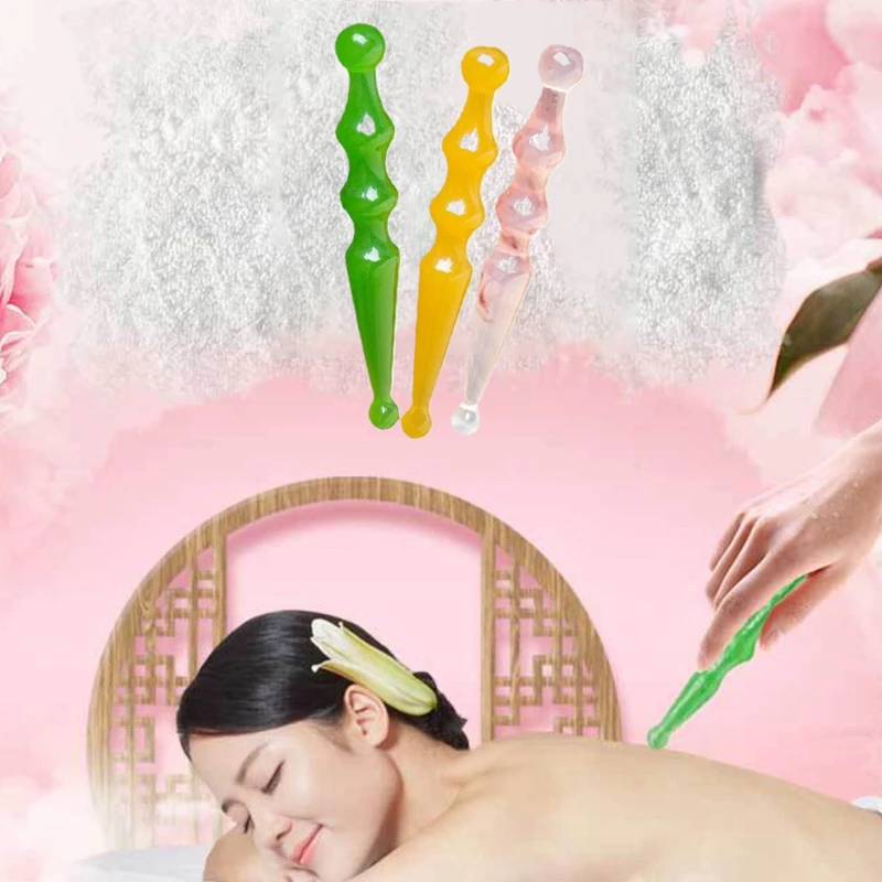 Resin Double-Headed Point Pen Facial Acupressure Stick Eye And Face Massage Tool For Skin Care And Beauty Manual Massage Tool