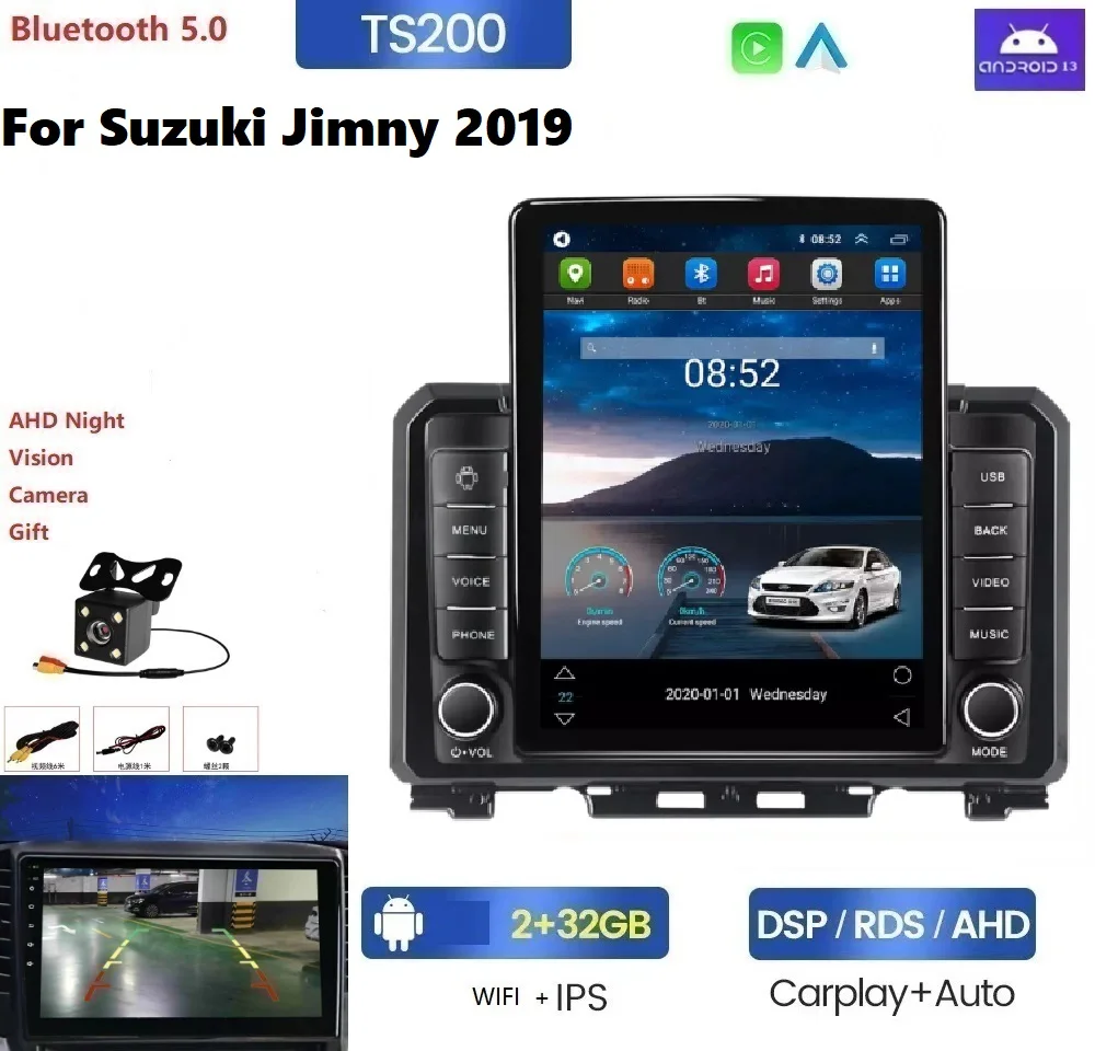 

Автомобильный DVD-плеер TS Android13 IPS 2.5D DSP для Suzuki Jimny 2019 8 + 128 Гб 4G GPS AM FM раздельный экран Автомобильная электроника