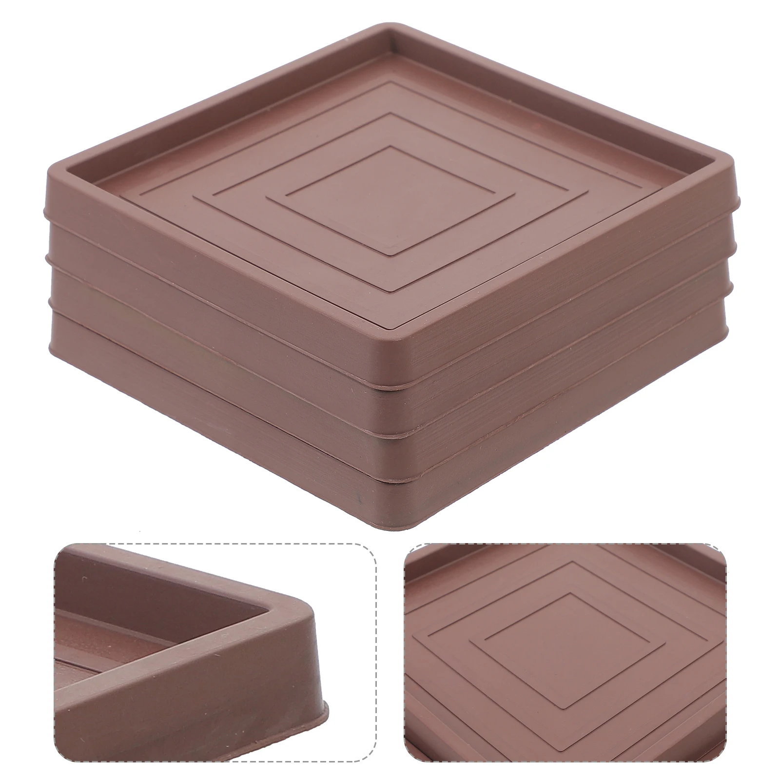 

4pcs Rubber Furniture Coasters Multi-Function Anti-Skid Chair Wheel Stoppers Couch Stoppers For Home Office Household Durable