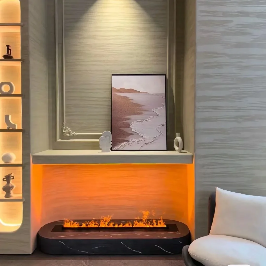Steam Water Fireplace Flame Humidifier Remote APP Control Indoor  7 LED Flame Colors 3D Vapor Steam Fireplace 1M 1.2M 1.5M