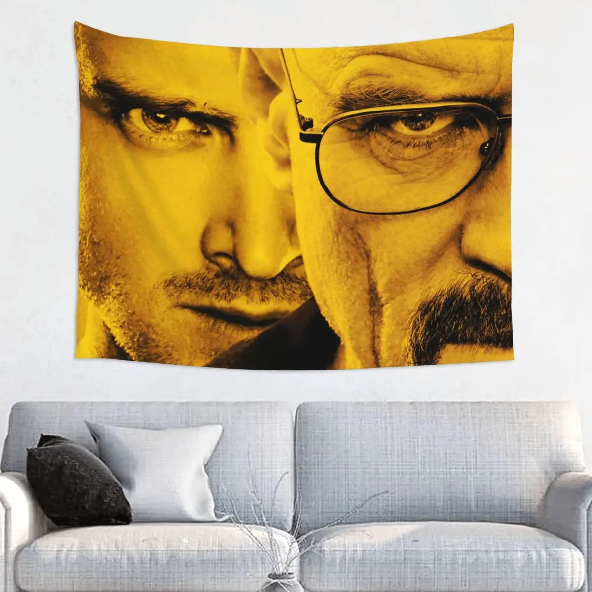 Breaking Bad Tapestry Wall Hanging Print Fabric Tapestries Walter White Jesse Throw Rug Blanket Home Decor for Bedroom 95x73cm