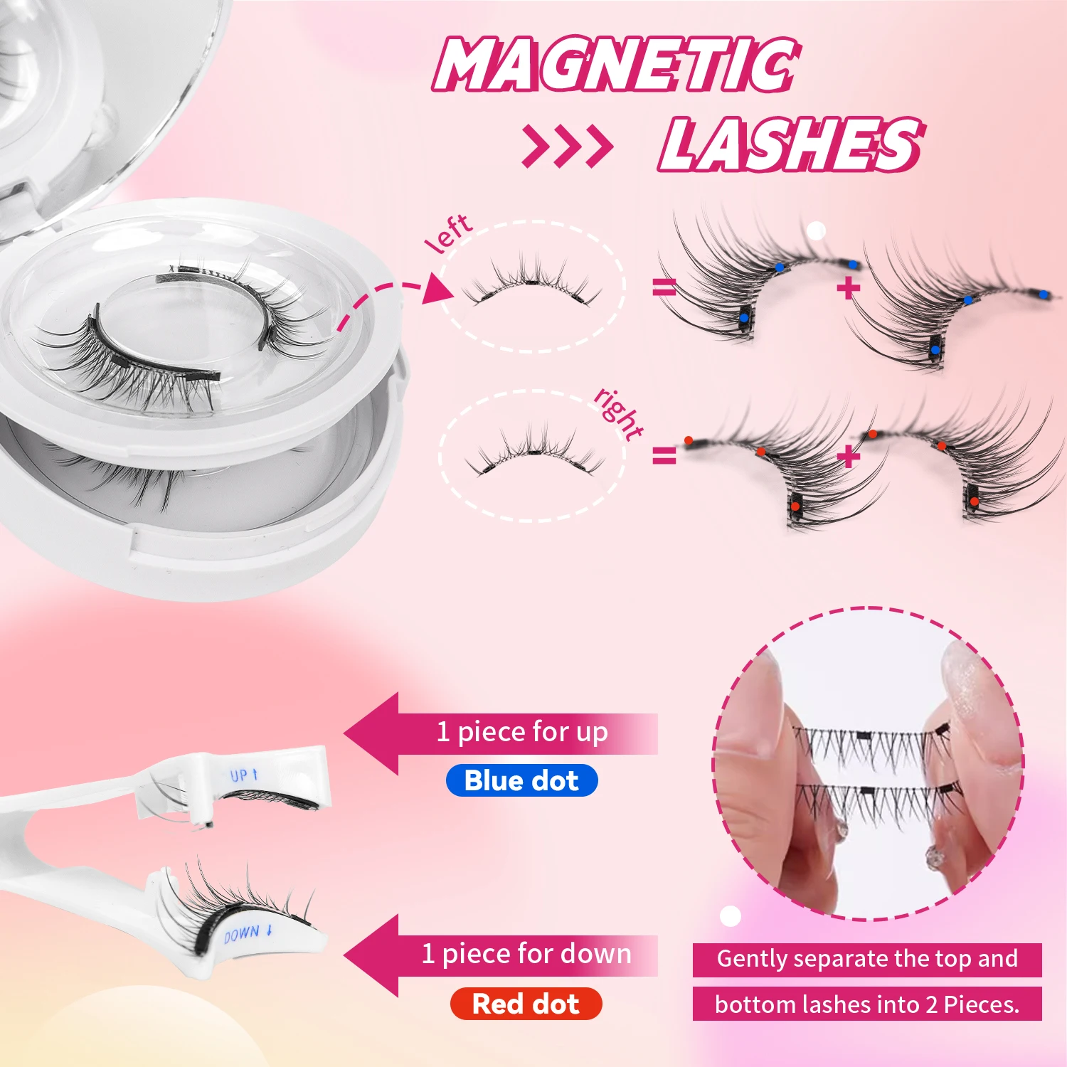 2 Çift Manyetik Kirpik Seti, K - Eyelash Extension Glue For Sensitive Eyes incelemesi ve fiyatı