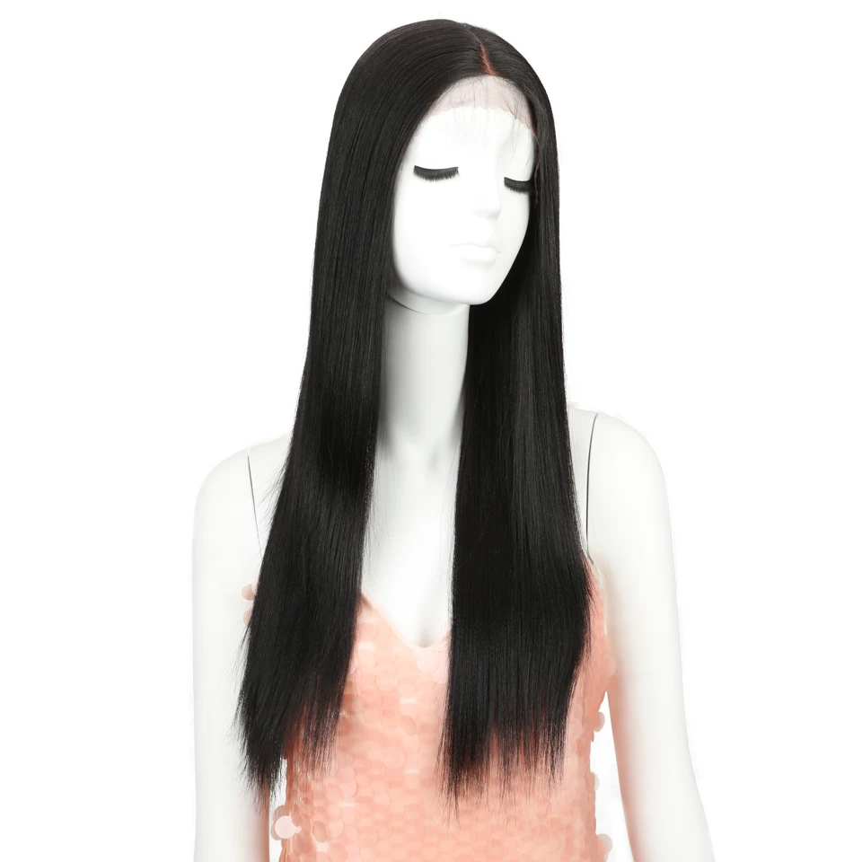 Sleek 26 Inch Ready To Wear Real Lace Colored Hair Wigs 613 Blonde Synthetic Hair Wigs For Women 13x6x1 Lace Front Wigs