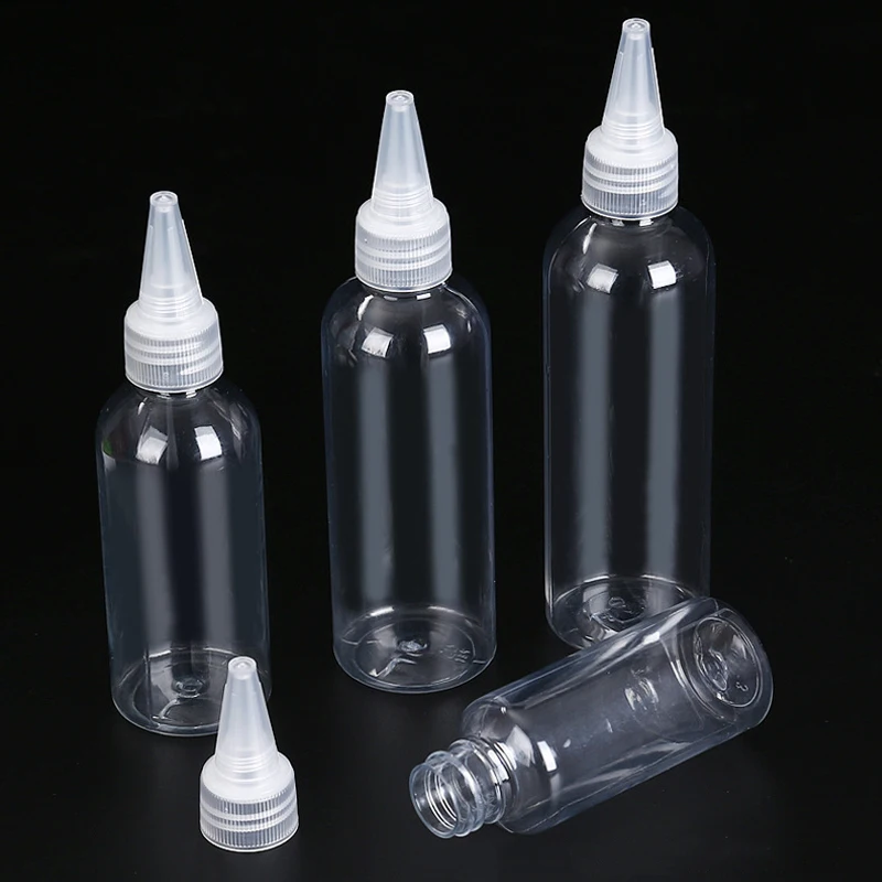 5ml 10ml 20ml 30ml 50ml 60ml 80ml 100ml PET Plastic Bottle Squeezing Sealed Bottle Glue Refillable Dropper Bottles for DIY Tools