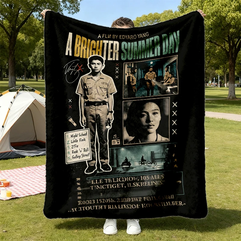 A Brighter Summer Day 1991 Comfy Blanket, Asian Arthouse Movie Graphic Flannel Blanket