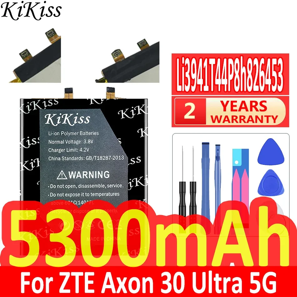 

Мощная батарея 5300 мАч KiKiss Li3941T44P8h826453 для ZTE Axon 30 Ultra 5G 31 ultra A30Ultra A2022P