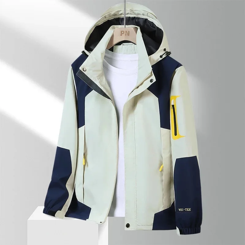 

Spring Outdoor Women Mens Hiking Jackets Sports Camping Climbing Camouflage Hooded Windbreaker Waterproof Rain Coats Men