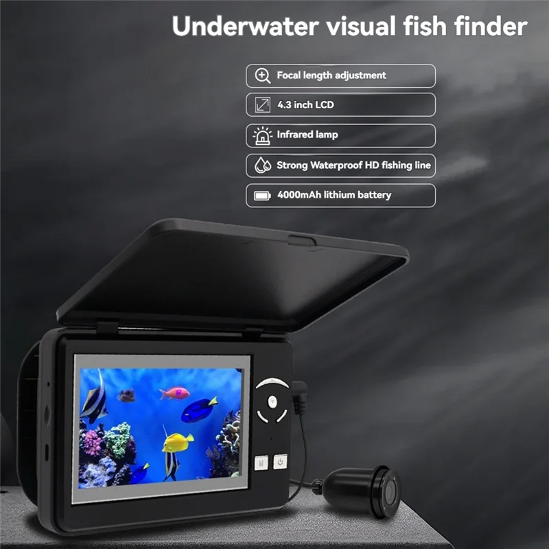 

Erchang F431b 4,3-дюймовая камера для подводной рыбалки, 15 м, инфракрасная светодиодная камера для зимней рыбы для зимней рыбалки на озере