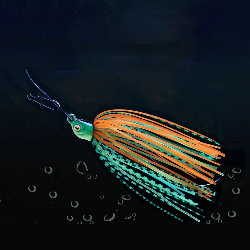 1pc12g Rubber Jig Head Weedless Jig Jigging Hook Fishing Lures Jigging Lure With Weed Guard For Sea Bass
