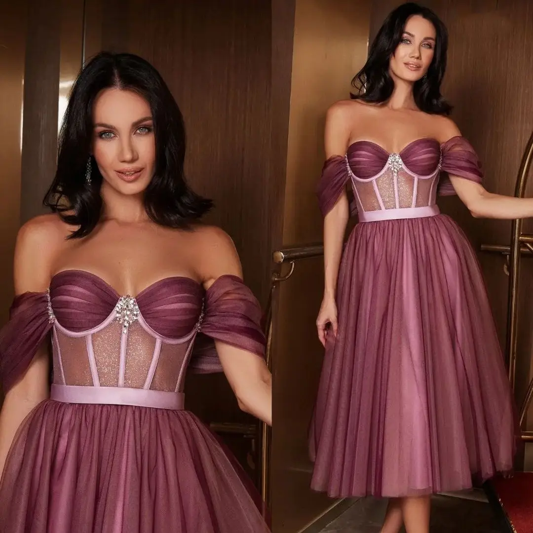 

Chic Short Prom Dresses for Women Stylish Sequin Evening Dress Sweetheart Illusion Crystal Cocktail Party Gown