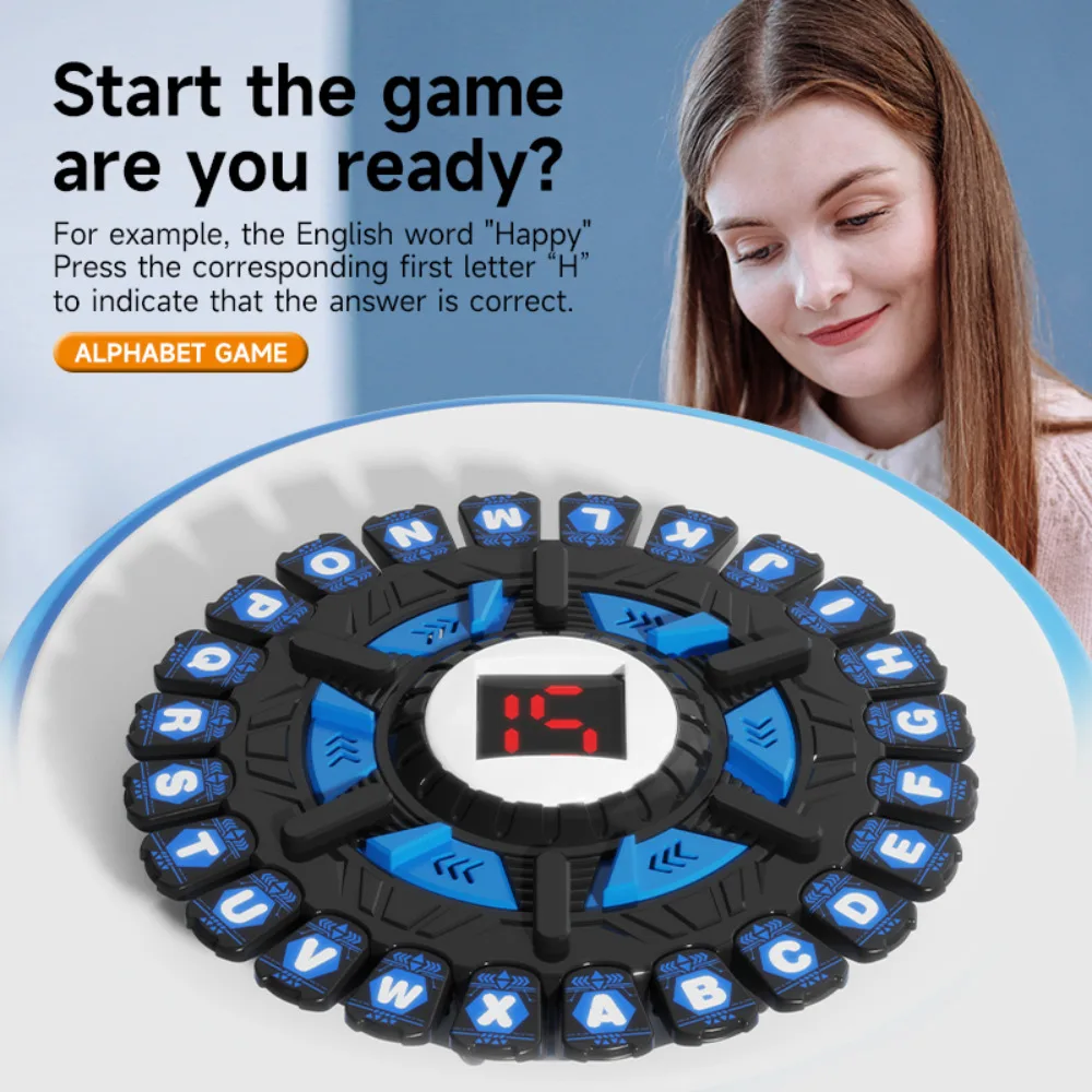 24-Key LETTER Crazy Alphabet Board Game Parent-Child Interactive Game Children's Educational Toys - with Time Monitor