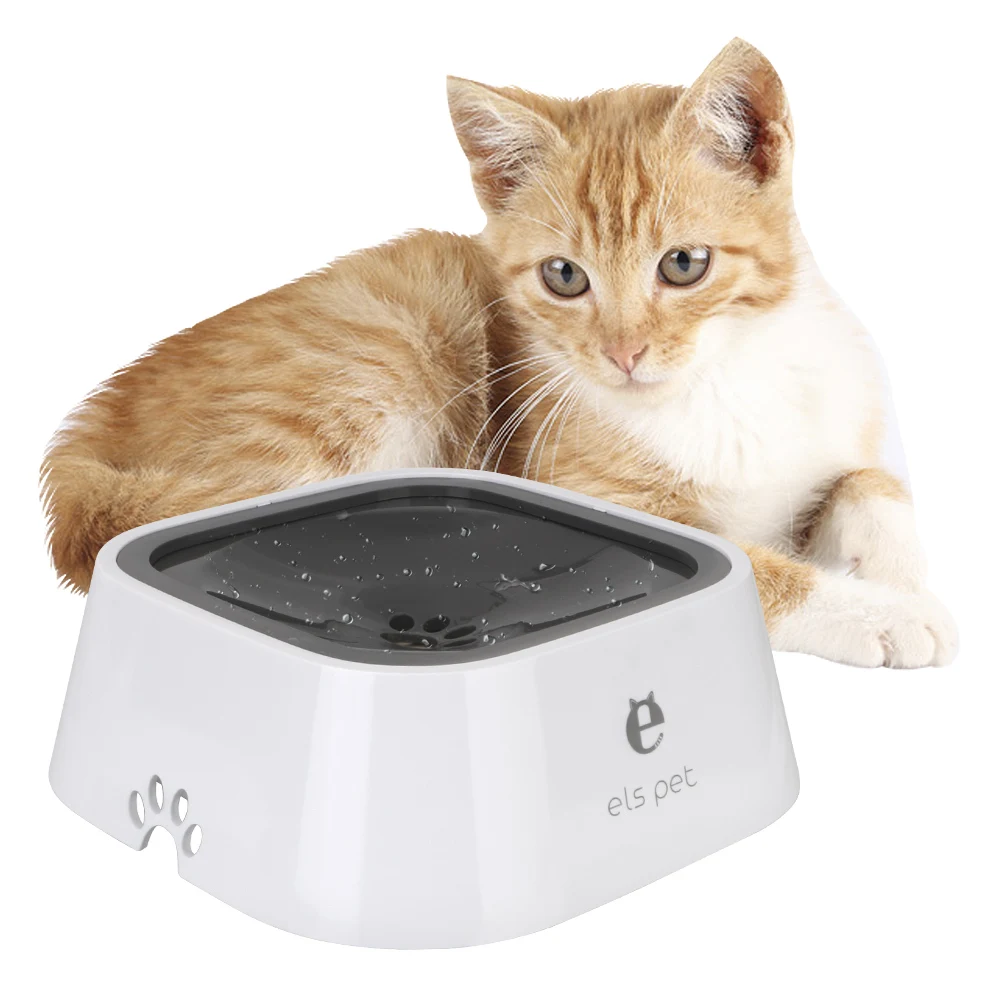 Anti-Overflow 1.5L Cat Dog Water Bowl Pet Fountain Carried Floating Bowl Slow Water Feeder Dispenser Pet Products Dog Supplies