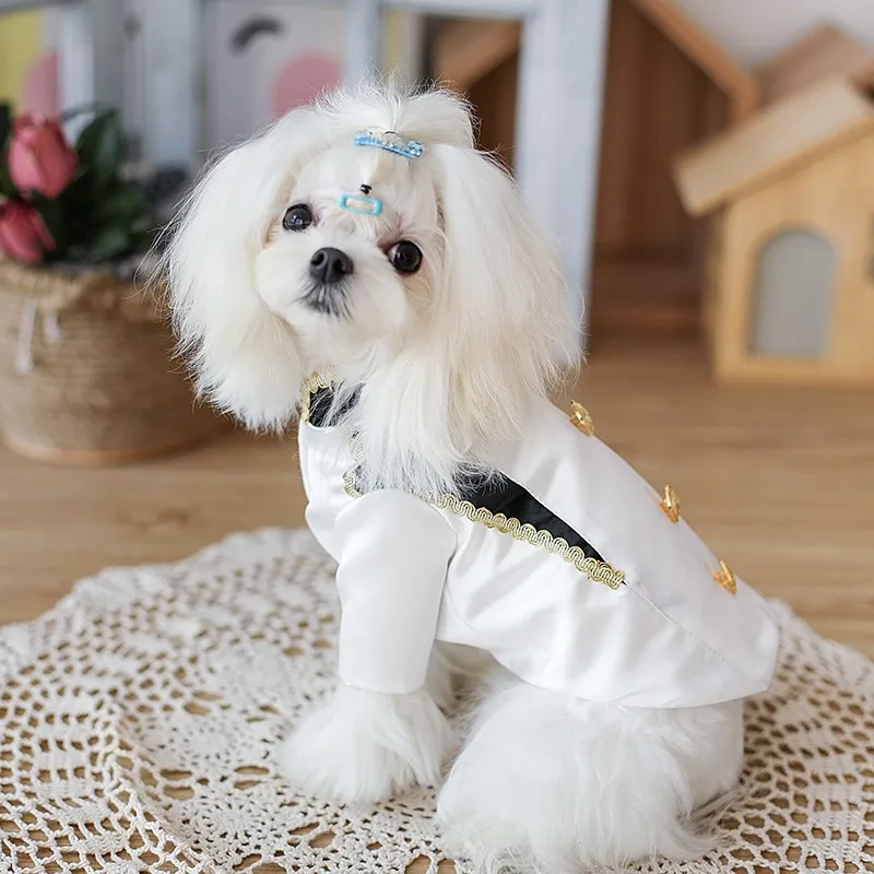 Handmade Dog Clothes Pet Supplies Jackets Luxury Wedding Suit Tuxedos Costume Satin Multi Color Europe Palace Party Holiday