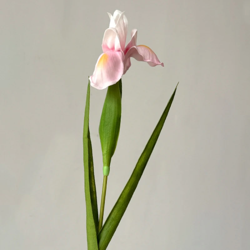 22.8 Inch Artificial Iris Flower Real Touch PU Faux Flowers for Home Decor Elegant Floral Arrangement #1
