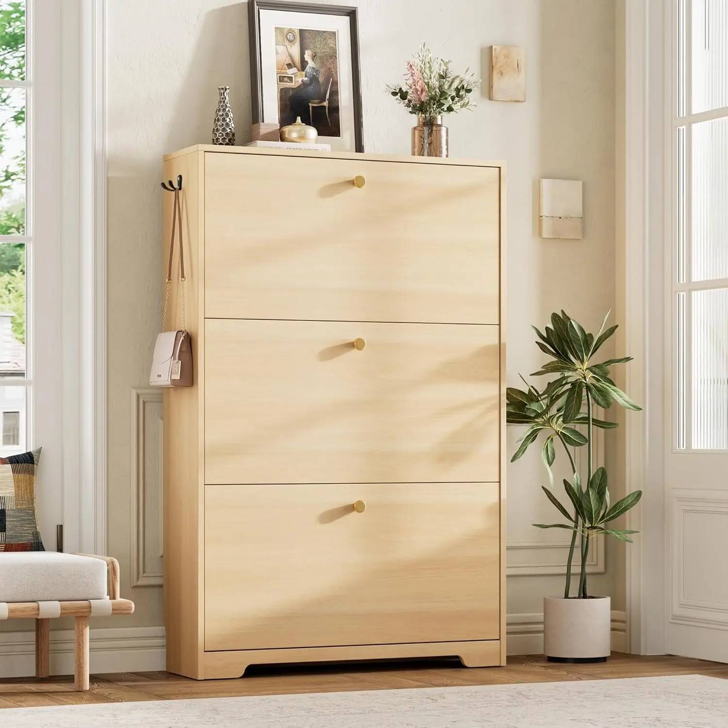 

Shoe Storage Cabinet, Slim Shoe Cabinet, Hidden Shoe Rack Cabinet, Shoe Storage Cabinet for Entryway, Hallway, Foryer,...