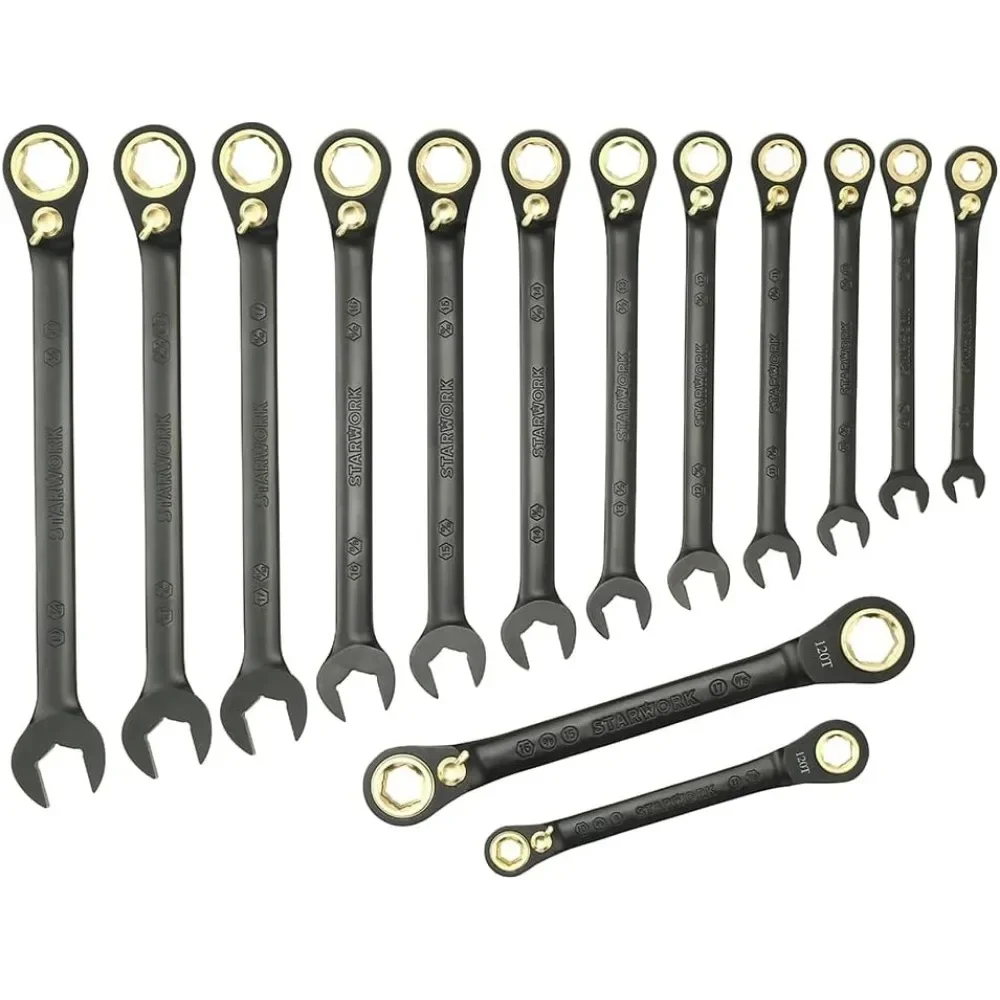 305-Piece Mechanics Tool Set, 120T, 2-IN-1 Reversible Ratcheting Wrench, Professional Metric Set