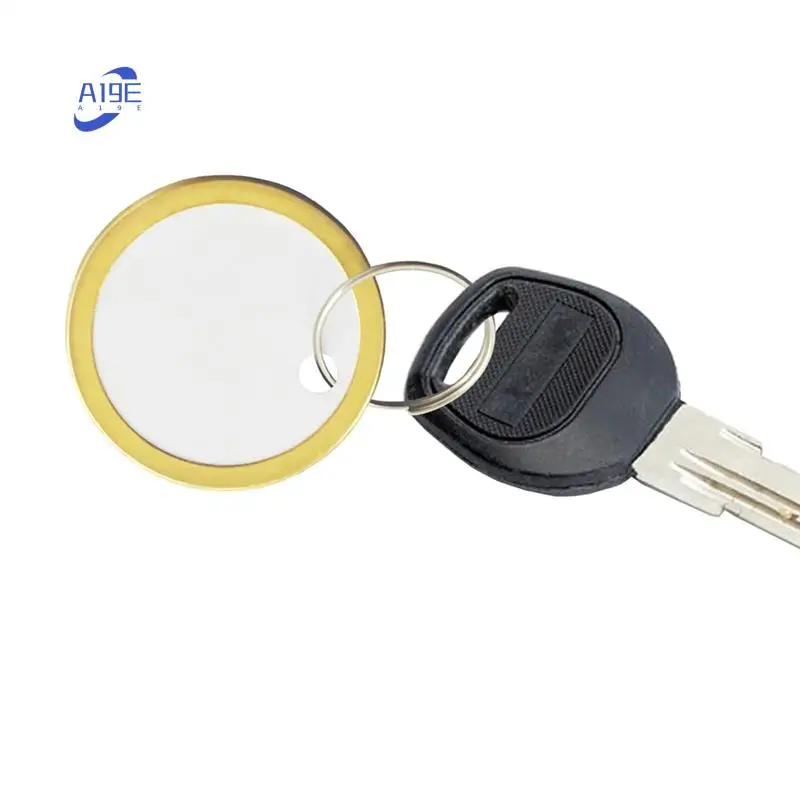 

A19E-180PCS металлические ободные бирки для ключей, круглые бумажные бирки с металлическими кольцами для ключей от машины и дверных ключей