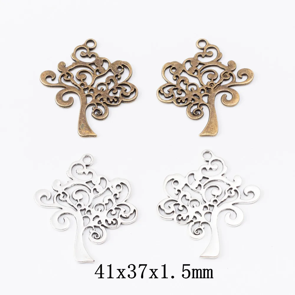 15pieces (tree) vintage zinc alloy charm metal pendant DIY jewelry discovery making accessories2013