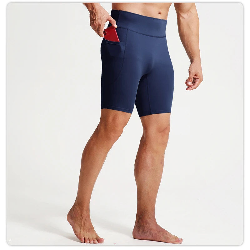 High waisted compression sports leggings for men, basketball, running, professional training pants, fast drying, high elasticity