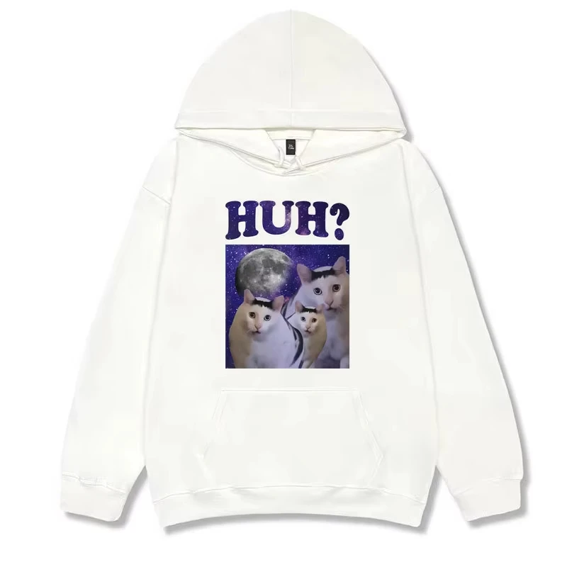 مضحك هوه ميمي القط الفكاهة هوديي تتجه للجنسين موضة خمر نمط البلوز الرجال عادية الصوف البلوفرات هوديس #3