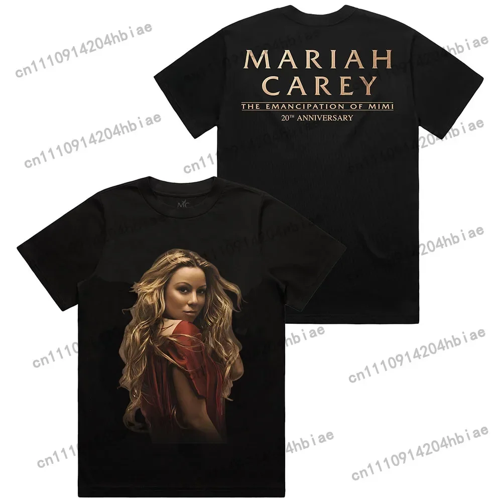 Singer Mariah Carey Print T-shirt The Emancipation of Mimi 20 Year Anniversary Tshirt Cotton Soft Short Sleeve T Shirt for Women