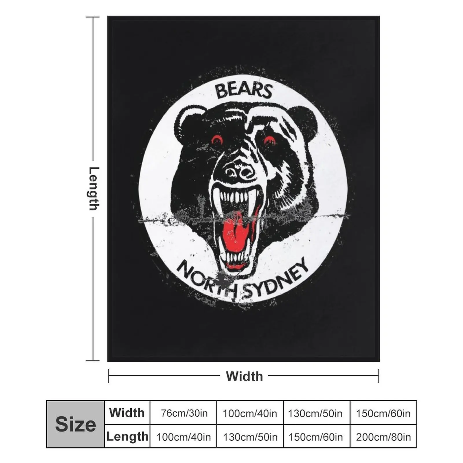 North Sydney Bears Throw Blanket