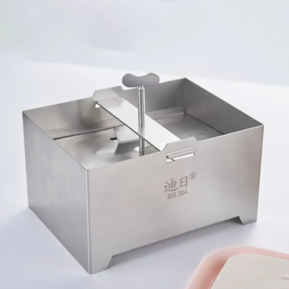 304 Stainless Steel To Fu Press Mould Adjustable Rust-proof Paneer Making Mold DIY with Drain Hole Soybean Curd Maker Cheese