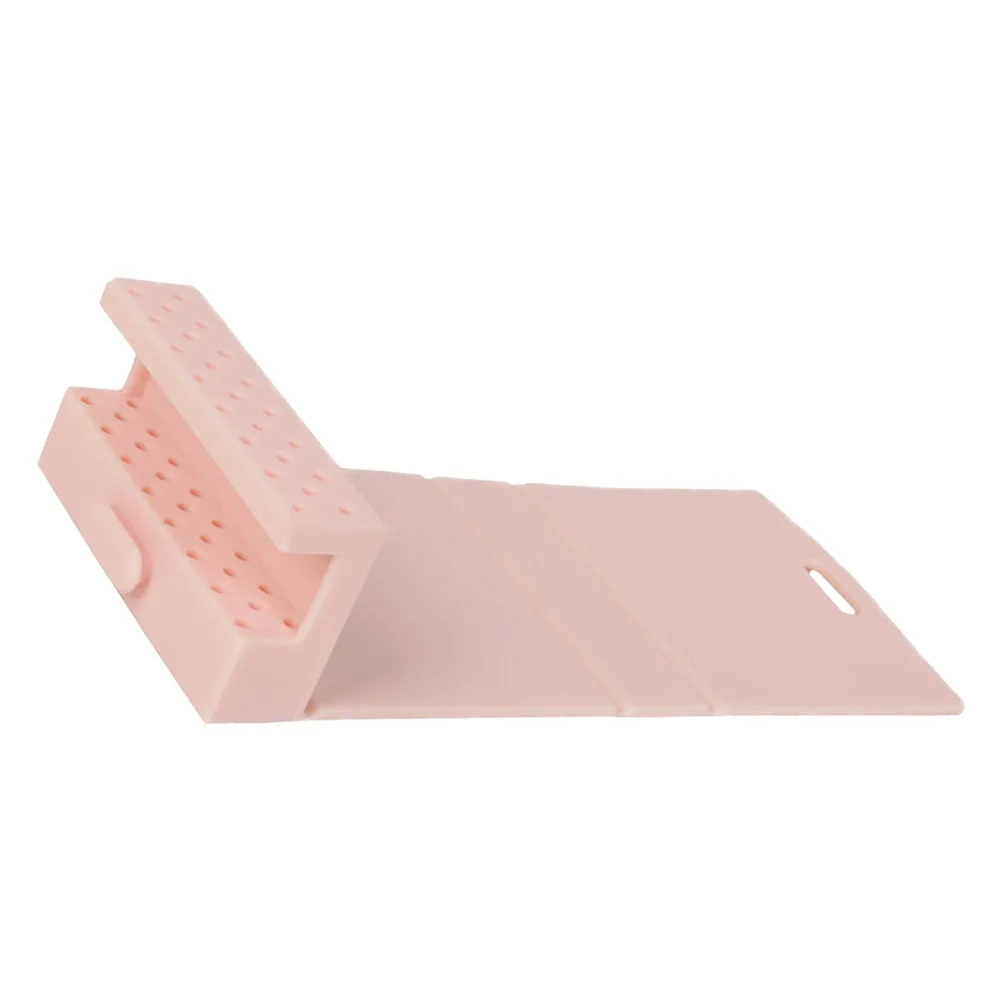 

Nail Drill Bits Holder Organizer Plastic Nail Tool Storage Rack Manicure Kit Cuticle Grinder Bit Case Display Box