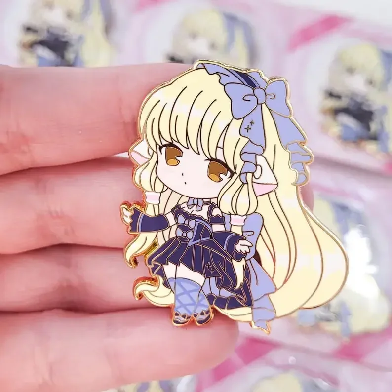 Freya Chibi Hard Enamel Pin Lolita Dress ver