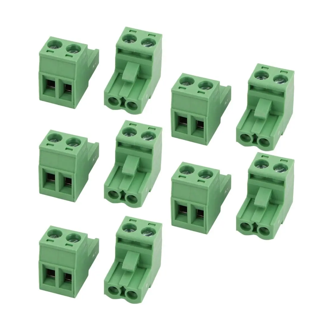 

Keszoox 5.08mm Phoenix Connectors 10 Pcs LC1 AC300V 15A 5.08mm Pitch 2P PCB Mount Terminal Block Wire Connector