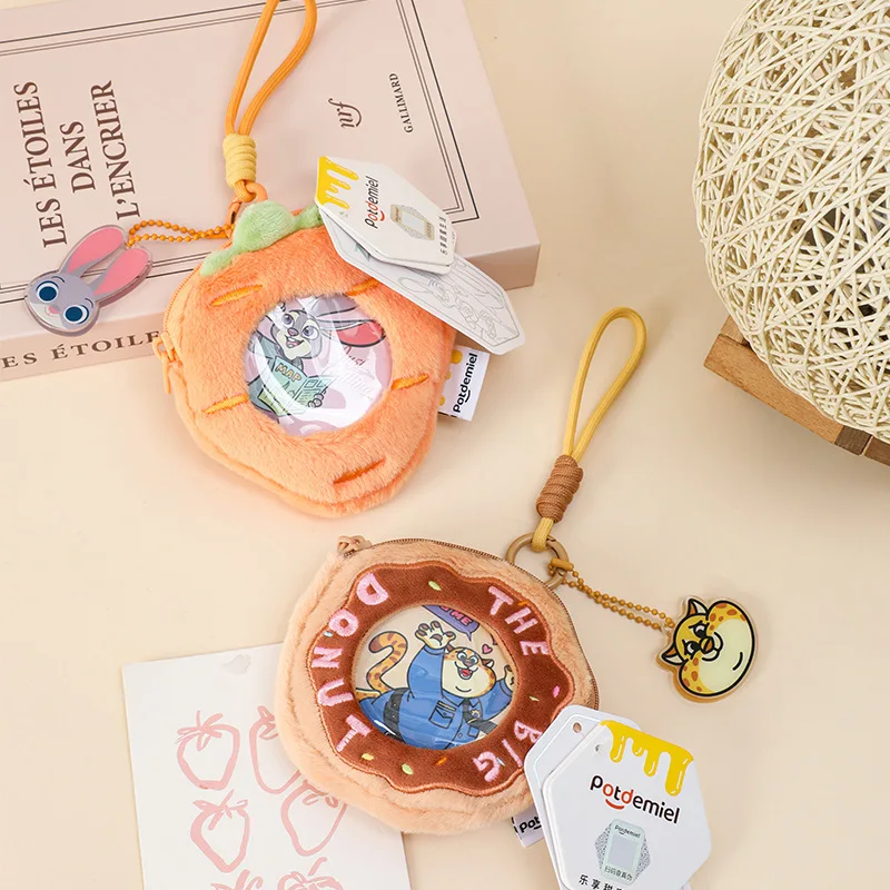 Mignon Disney Zootopia Stitch Nick Wilde Judith peluche badge poupée sac fermeture éclair porte-monnaie porte-clés sac à dos décoration filles jouet cadeau